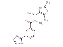 N-[1-(2,5-dimethyl-1,3-thiazol-4-yl)ethyl]-3-(1H-imidazol-2-yl)-N-methylbenzamide