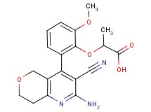 2-[2-(2-amino-3-cyano-7,8-dihydro-5H-pyrano[4,3-b]pyridin-4-yl)-6-methoxyphenoxy]propanoic acid