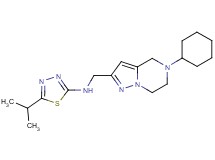 N-[(5-cyclohexyl-4,5,6,7-tetrahydropyrazolo[1,5-a]pyrazin-2-yl)methyl]-5-isopropyl-1,3,4-thiadiazol-2-amine