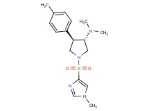 (3S*,4R*)-N,N-dimethyl-1-[(1-methyl-1H-imidazol-4-yl)sulfonyl]-4-(4-methylphenyl)-3-pyrrolidinamine