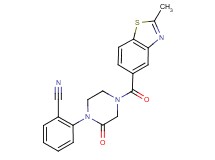 2-{4-[(2-methyl-1,3-benzothiazol-5-yl)carbonyl]-2-oxo-1-piperazinyl}benzonitrile