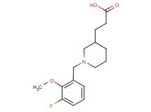 3-[1-(3-fluoro-2-methoxybenzyl)piperidin-3-yl]propanoic acid