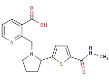 2-[(2-{5-[(methylamino)carbonyl]-2-thienyl}pyrrolidin-1-yl)methyl]nicotinic acid