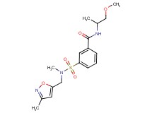 N-(2-methoxy-1-methylethyl)-3-({methyl[(3-methylisoxazol-5-yl)methyl]amino}sulfonyl)benzamide