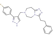 7-{[3-(4-fluorophenyl)-1H-pyrazol-4-yl]methyl}-3-(2-phenylethyl)-6,7,8,9-tetrahydro-5H-[1,2,4]triazolo[4,3-d][1,4]diazepine