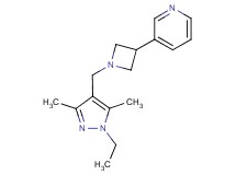 3-{1-[(1-ethyl-3,5-dimethyl-1H-pyrazol-4-yl)methyl]-3-azetidinyl}pyridine