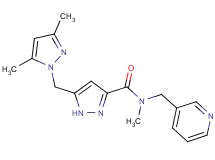 5-[(3,5-dimethyl-1H-pyrazol-1-yl)methyl]-N-methyl-N-(3-pyridinylmethyl)-1H-pyrazole-3-carboxamide