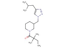 1-(2,2-dimethylbutanoyl)-3-[(4-isobutyl-1H-1,2,3-triazol-1-yl)methyl]piperidine