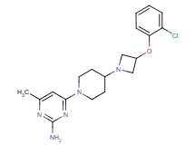 4-{4-[3-(2-chlorophenoxy)azetidin-1-yl]piperidin-1-yl}-6-methylpyrimidin-2-amine