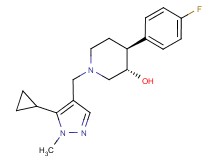 (3S*,4S*)-1-[(5-cyclopropyl-1-methyl-1H-pyrazol-4-yl)methyl]-4-(4-fluorophenyl)piperidin-3-ol