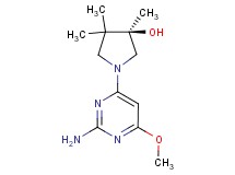 (3R)-1-(2-amino-6-methoxy-4-pyrimidinyl)-3,4,4-trimethyl-3-pyrrolidinol