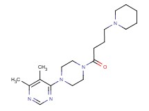 4,5-dimethyl-6-{4-[4-(1-piperidinyl)butanoyl]-1-piperazinyl}pyrimidine