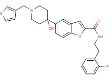 N-[2-(2-fluorophenyl)ethyl]-5-[4-hydroxy-1-(3-thienylmethyl)-4-piperidinyl]-1-benzofuran-2-carboxamide