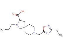 8-[(3-ethyl-1,2,4-oxadiazol-5-yl)methyl]-2-propyl-2,8-diazaspiro[4.5]decane-3-carboxylic acid