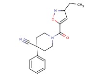 1-[(3-ethylisoxazol-5-yl)carbonyl]-4-phenylpiperidine-4-carbonitrile