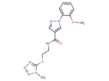 1-(2-methoxyphenyl)-N-{2-[(1-methyl-1H-tetrazol-5-yl)thio]ethyl}-1H-pyrazole-4-carboxamide