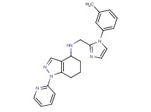 N-{[1-(3-methylphenyl)-1H-imidazol-2-yl]methyl}-1-(2-pyridinyl)-4,5,6,7-tetrahydro-1H-indazol-4-amine