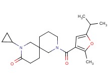 2-cyclopropyl-8-(5-isopropyl-2-methyl-3-furoyl)-2,8-diazaspiro[5.5]undecan-3-one