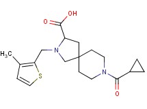8-(cyclopropylcarbonyl)-2-[(3-methyl-2-thienyl)methyl]-2,8-diazaspiro[4.5]decane-3-carboxylic acid