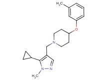 1-[(5-cyclopropyl-1-methyl-1H-pyrazol-4-yl)methyl]-4-(3-methylphenoxy)piperidine