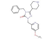 4-benzyl-2-[(4-methoxy-2-pyridinyl)methyl]-5-(4-piperidinyl)-2,4-dihydro-3H-1,2,4-triazol-3-one dihydrochloride