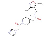 2-[(3,5-dimethyl-4-isoxazolyl)methyl]-8-(1H-imidazol-1-ylacetyl)-2,8-diazaspiro[4.5]decan-3-one