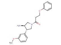 (3R*,4S*)-4-(3-methoxyphenyl)-1-(3-phenoxypropanoyl)pyrrolidin-3-amine