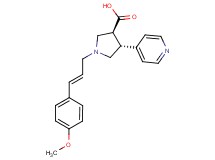 (3S*,4R*)-1-[(2E)-3-(4-methoxyphenyl)prop-2-en-1-yl]-4-pyridin-4-ylpyrrolidine-3-carboxylic acid