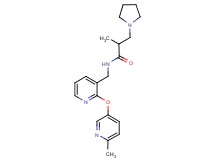 2-methyl-N-({2-[(6-methylpyridin-3-yl)oxy]pyridin-3-yl}methyl)-3-pyrrolidin-1-ylpropanamide