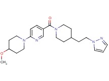 2-(4-methoxy-1-piperidinyl)-5-({4-[2-(1H-pyrazol-1-yl)ethyl]-1-piperidinyl}carbonyl)pyridine