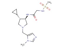 N~1~-{rel-(3R,4S)-4-cyclopropyl-1-[(1-methyl-1H-imidazol-5-yl)methyl]-3-pyrrolidinyl}-N~2~-(methylsulfonyl)glycinamide dihydrochloride
