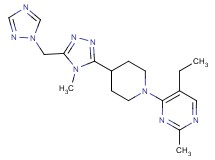 5-ethyl-2-methyl-4-{4-[4-methyl-5-(1H-1,2,4-triazol-1-ylmethyl)-4H-1,2,4-triazol-3-yl]piperidin-1-yl}pyrimidine