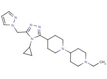 4-[4-cyclopropyl-5-(1H-pyrazol-1-ylmethyl)-4H-1,2,4-triazol-3-yl]-1'-ethyl-1,4'-bipiperidine