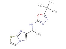 5-tert-butyl-N-(1-imidazo[2,1-b][1,3]thiazol-6-ylethyl)-1,3,4-oxadiazol-2-amine