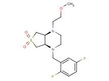 (4aS*,7aR*)-1-(2,5-difluorobenzyl)-4-(2-methoxyethyl)octahydrothieno[3,4-b]pyrazine 6,6-dioxide