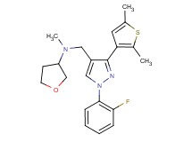 N-{[3-(2,5-dimethyl-3-thienyl)-1-(2-fluorophenyl)-1H-pyrazol-4-yl]methyl}-N-methyltetrahydro-3-furanamine