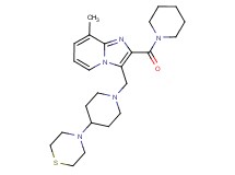 8-methyl-2-(1-piperidinylcarbonyl)-3-{[4-(4-thiomorpholinyl)-1-piperidinyl]methyl}imidazo[1,2-a]pyridine