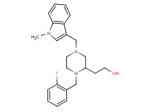2-{1-(2-fluorobenzyl)-4-[(1-methyl-1H-indol-3-yl)methyl]-2-piperazinyl}ethanol