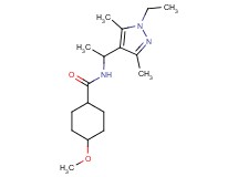 N-[1-(1-ethyl-3,5-dimethyl-1H-pyrazol-4-yl)ethyl]-4-methoxycyclohexanecarboxamide