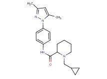 1-(cyclopropylmethyl)-N-[4-(3,5-dimethyl-1H-pyrazol-1-yl)phenyl]-2-piperidinecarboxamide