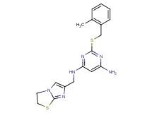 N-(2,3-dihydroimidazo[2,1-b][1,3]thiazol-6-ylmethyl)-2-[(2-methylbenzyl)thio]pyrimidine-4,6-diamine