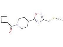 1-(cyclobutylcarbonyl)-4-{3-[(methylthio)methyl]-1,2,4-oxadiazol-5-yl}piperidine