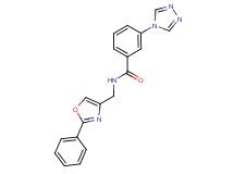 N-[(2-phenyl-1,3-oxazol-4-yl)methyl]-3-(4H-1,2,4-triazol-4-yl)benzamide