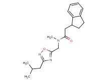 2-(2,3-dihydro-1H-inden-1-yl)-N-[(3-isobutyl-1,2,4-oxadiazol-5-yl)methyl]-N-methylacetamide