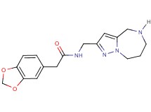 2-(1,3-benzodioxol-5-yl)-N-(5,6,7,8-tetrahydro-4H-pyrazolo[1,5-a][1,4]diazepin-2-ylmethyl)acetamide hydrochloride