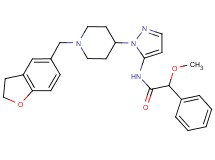 N-{1-[1-(2,3-dihydro-1-benzofuran-5-ylmethyl)-4-piperidinyl]-1H-pyrazol-5-yl}-2-methoxy-2-phenylacetamide