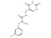 2-(3-chlorophenoxy)-N-[(2,4-dioxo-1,2,3,4-tetrahydropyrimidin-5-yl)methyl]propanamide