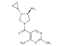 (3R*,4S*)-4-cyclopropyl-1-[(2,4-dimethyl-5-pyrimidinyl)carbonyl]-3-pyrrolidinamine