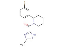 2-(3-fluorophenyl)-1-[(4-methyl-1H-imidazol-2-yl)carbonyl]piperidine