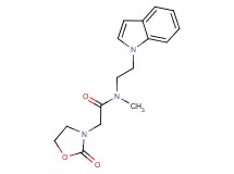 N-[2-(1H-indol-1-yl)ethyl]-N-methyl-2-(2-oxo-1,3-oxazolidin-3-yl)acetamide